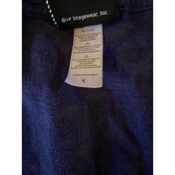 Harley Davidson Blue Short Sleeve V-Neck Top Shirt Large Indainapolis Southside - Picture 4 of 6